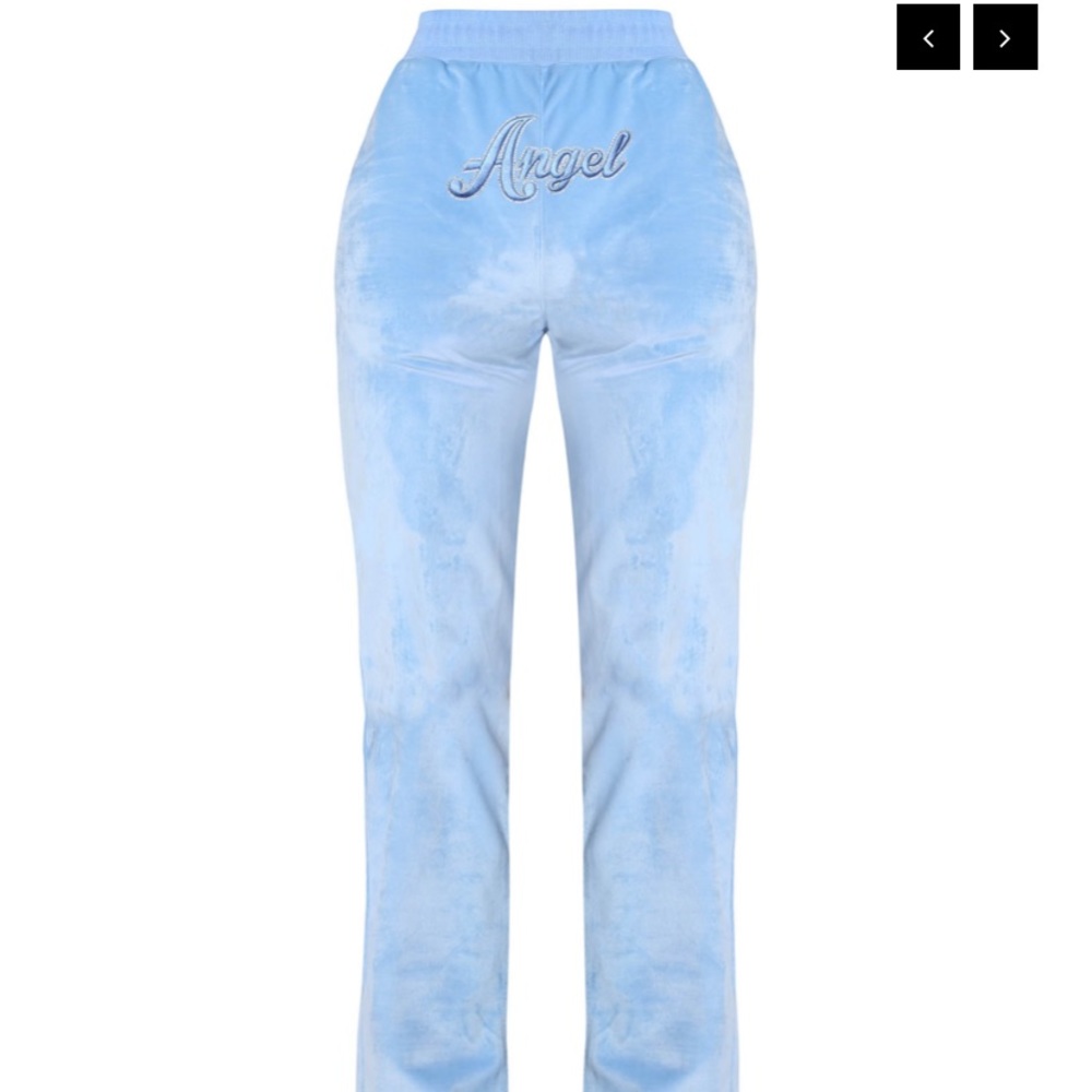 HIDDEN CULT Angel V2 Velvet Blue Sweatpants Y2K